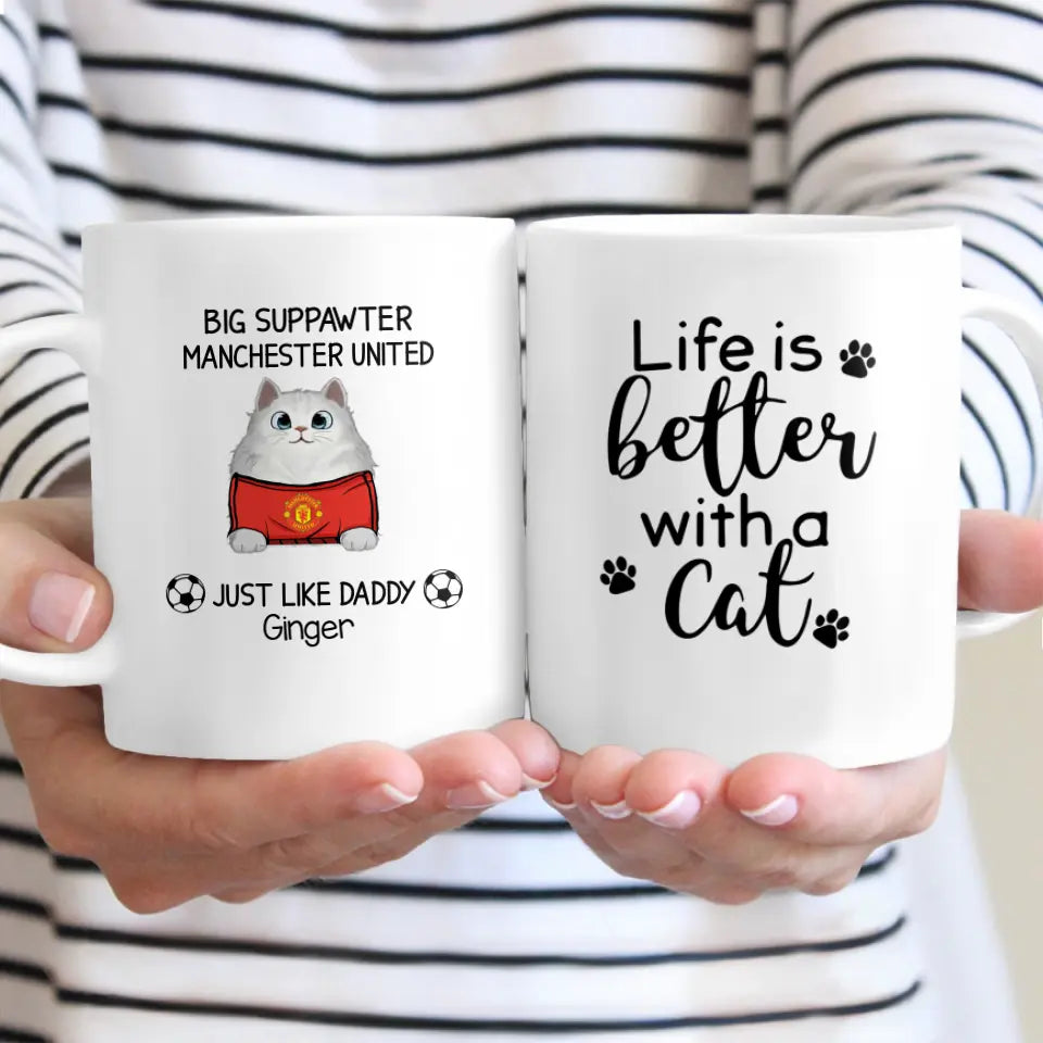 Big Suppawter Premier League Football Club Cat Personalized Coffee Mug