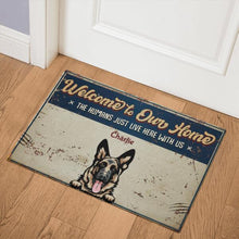 Load image into Gallery viewer, Welcome To Our Home Dog Personalize Doormat - Dogs and Name can be customized
