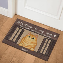 Load image into Gallery viewer, Welcome To Our Home Cat Personalize Doormat - Cats and Names can be customized
