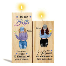 Load image into Gallery viewer, To My Bestie Personalized Wooden Candle Holder - Girls and Names can customized
