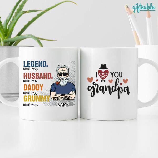 The Legend Old Grandpa Personalized Mug