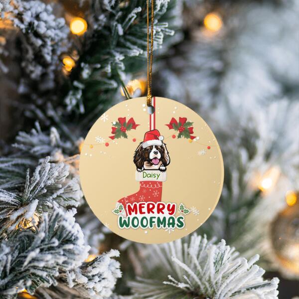 Merry Woofmas Personalized Ceremic Ornament