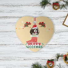Load image into Gallery viewer, Merry Woofmas Personalized Ceremic Ornament
