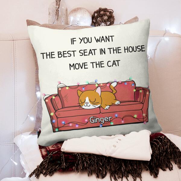 Sofa Lying Cat Personalized Pillow Cover