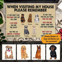 Load image into Gallery viewer, When Visiting My House Please Remember Dog Version Personalized Doormat
