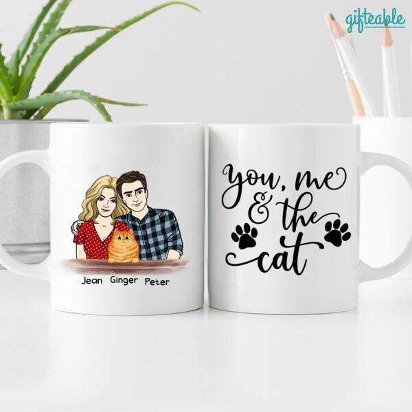 You Me The Cats Personalized Coffee Mug