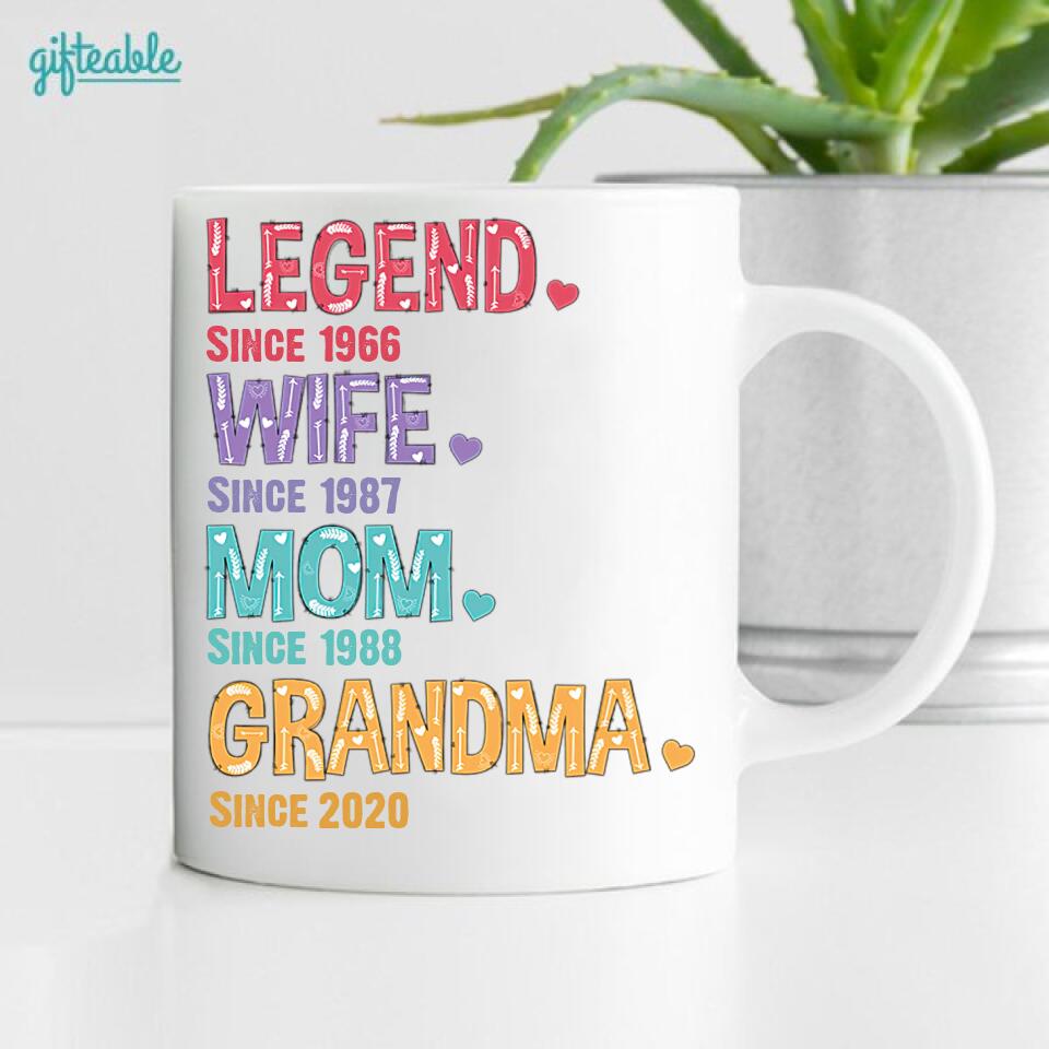 Legend Wife Mom Grandma Personalized Coffee Mug