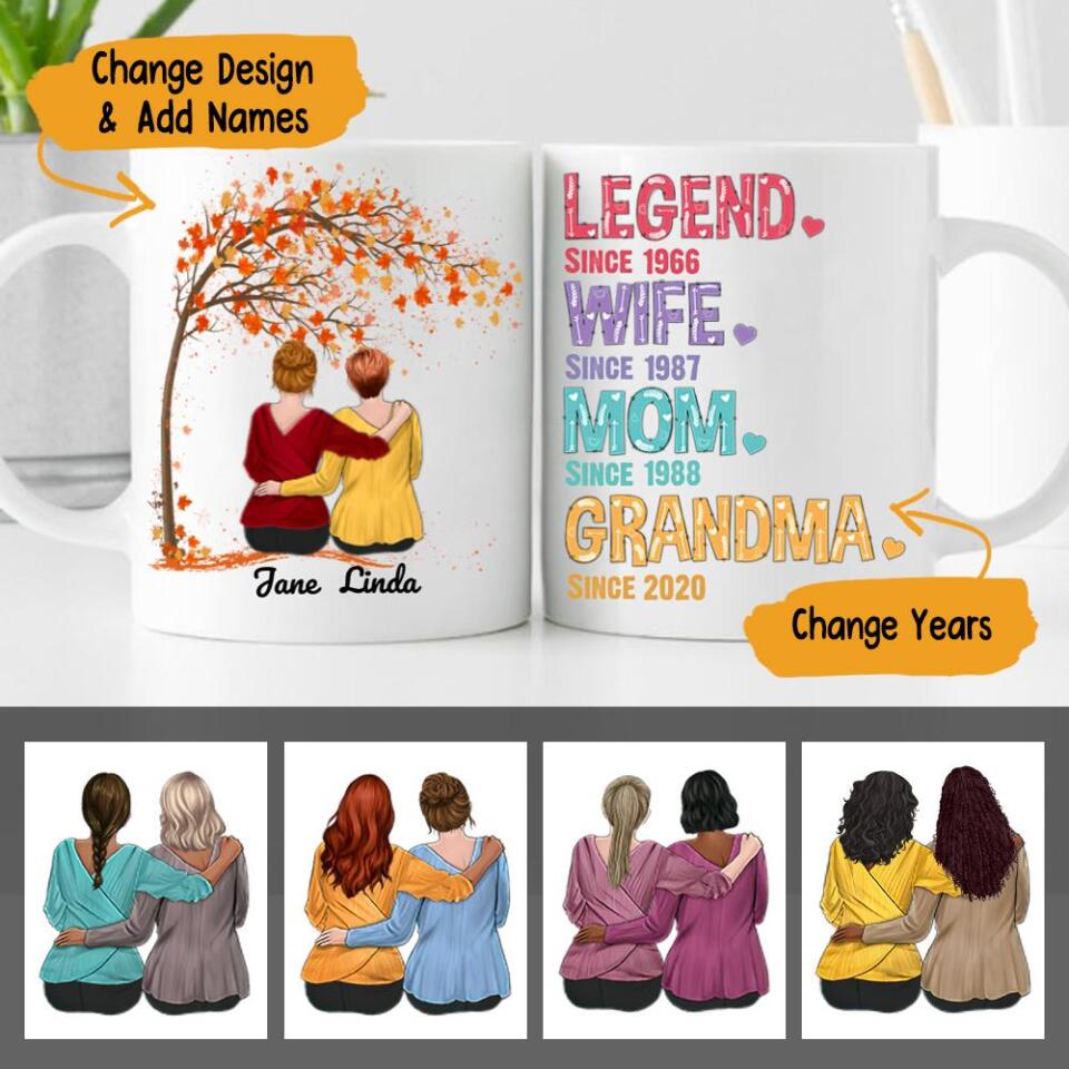 Legend Wife Mom Grandma Personalized Coffee Mug