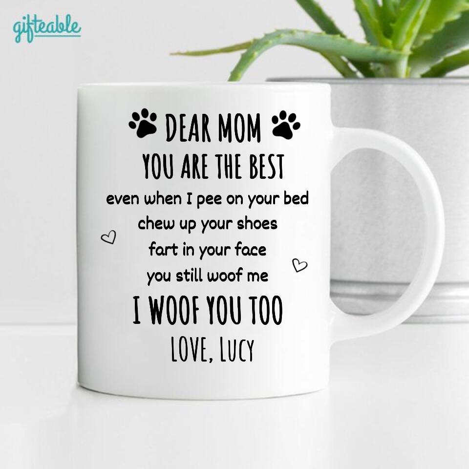 Dear Dog Parent Personalized Coffee Mug