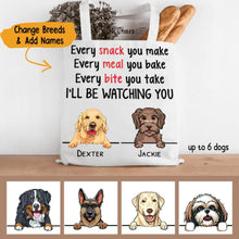 Load image into Gallery viewer, Every Snack You Make Dog Personalized Tote Bag
