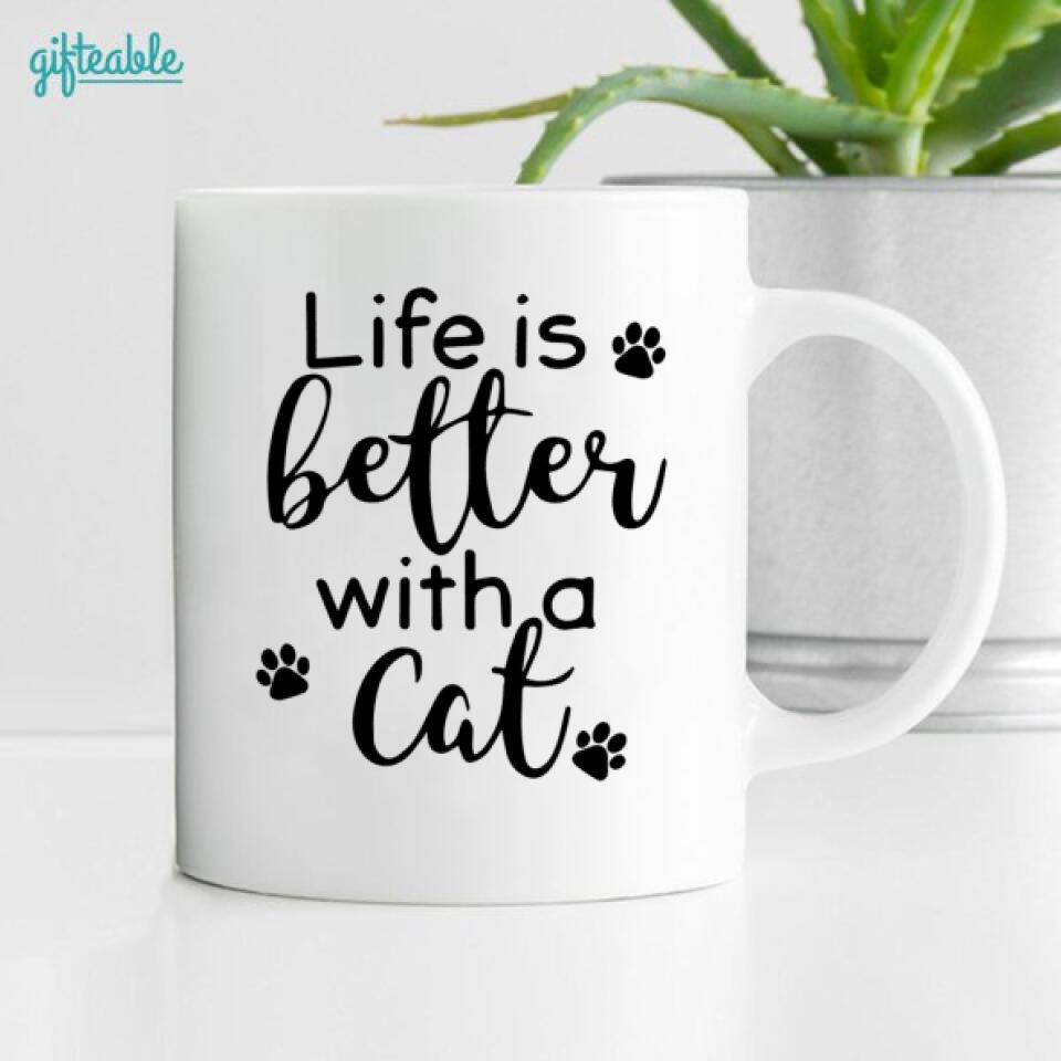 Happy Father's Day To The Best Cat Dad Personalized Coffee Mug