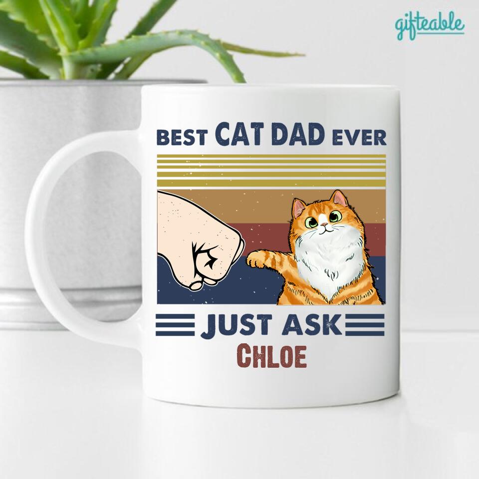 Best Cat Dad Personalized Coffee Mug