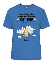 Load image into Gallery viewer, Happy Father&#39;s Day Cat Dad Toilet Paper Personalized Shirt
