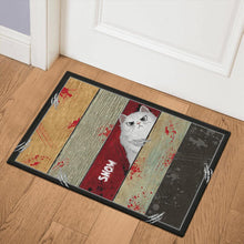 Load image into Gallery viewer, Halloween Cats Face Personalized Doormat
