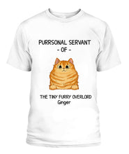 Load image into Gallery viewer, Purrsonal Servant Of Cats Personalized Shirt
