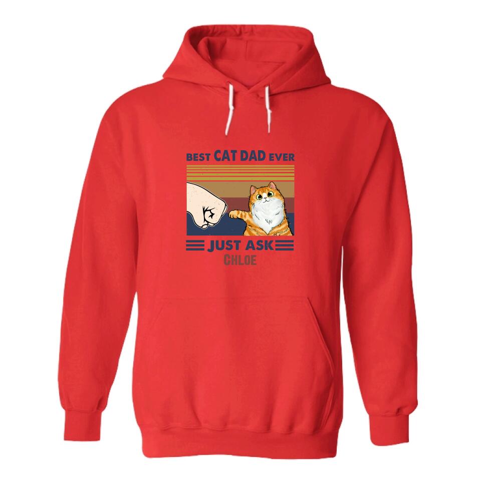 Best Cat Dad Ever Personalized Shirt - Cats, Names can be customized