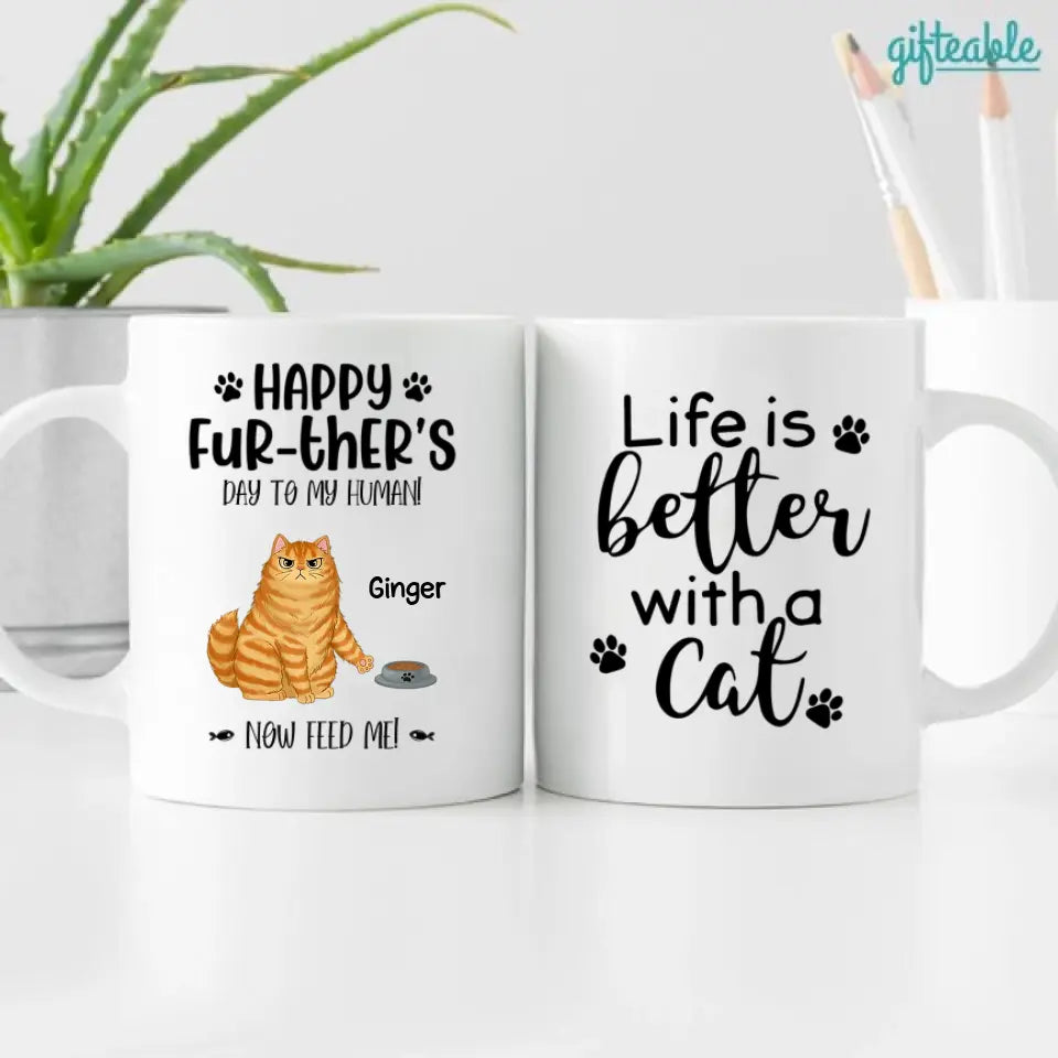Happy Further‘s Day Angry Cats Personalized Coffee Mug