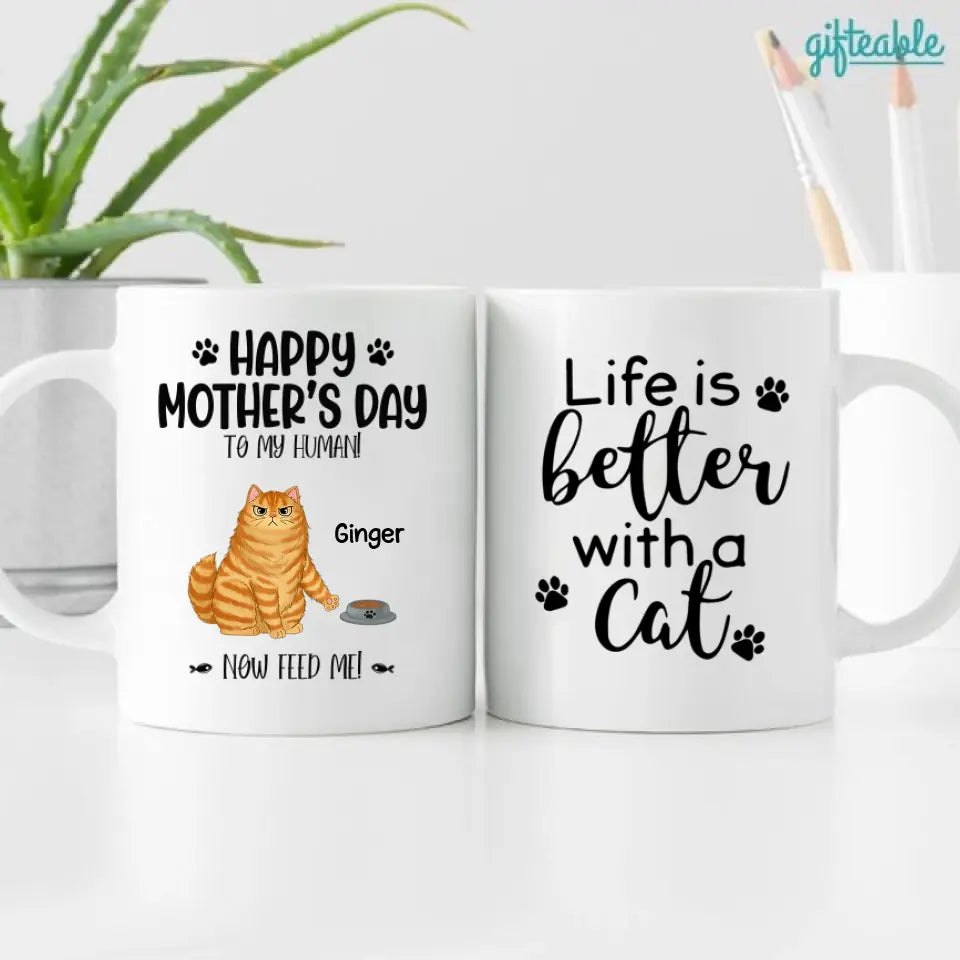 Happy Mother‘s Day Angry Cats Personalized Coffee Mug