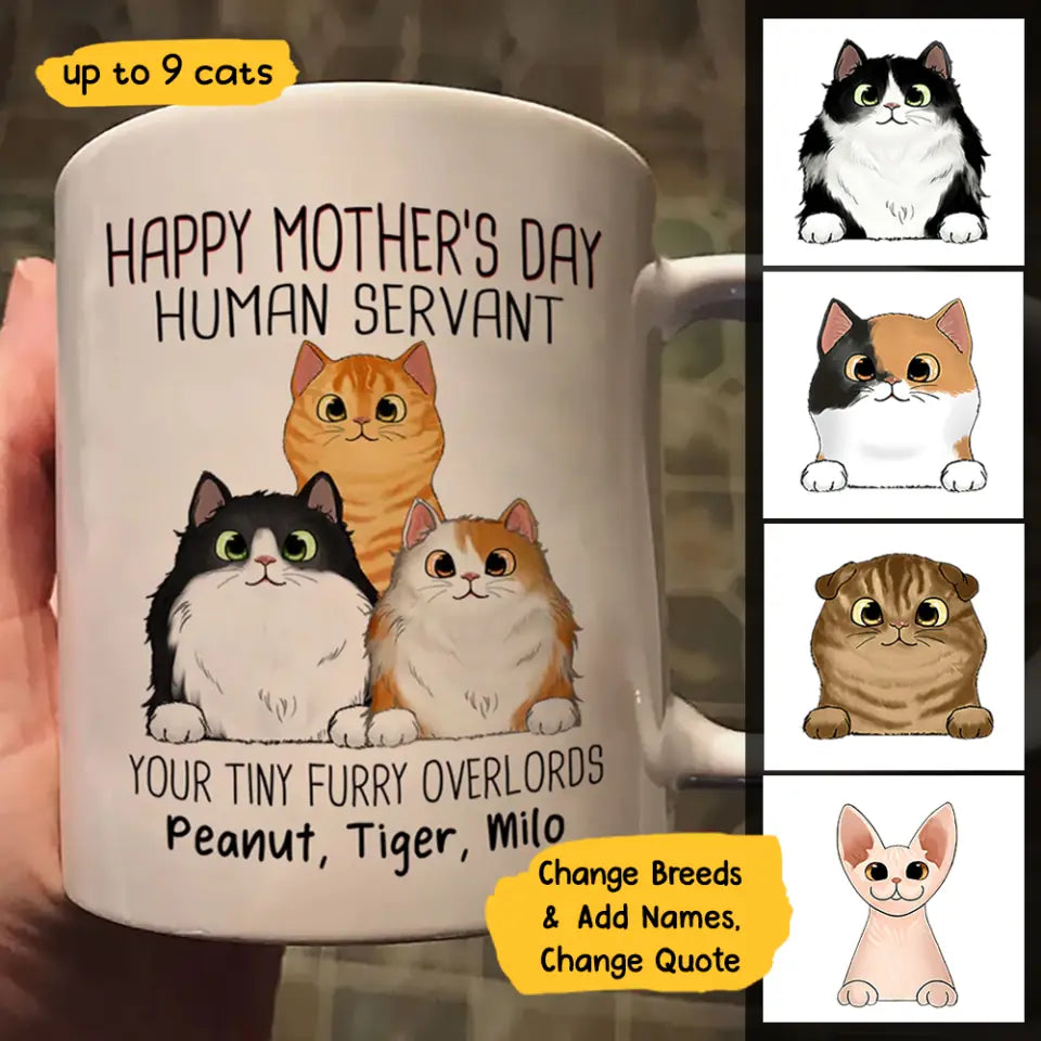 Happy Mother's Day Cat Mom Personalized Coffee Mug