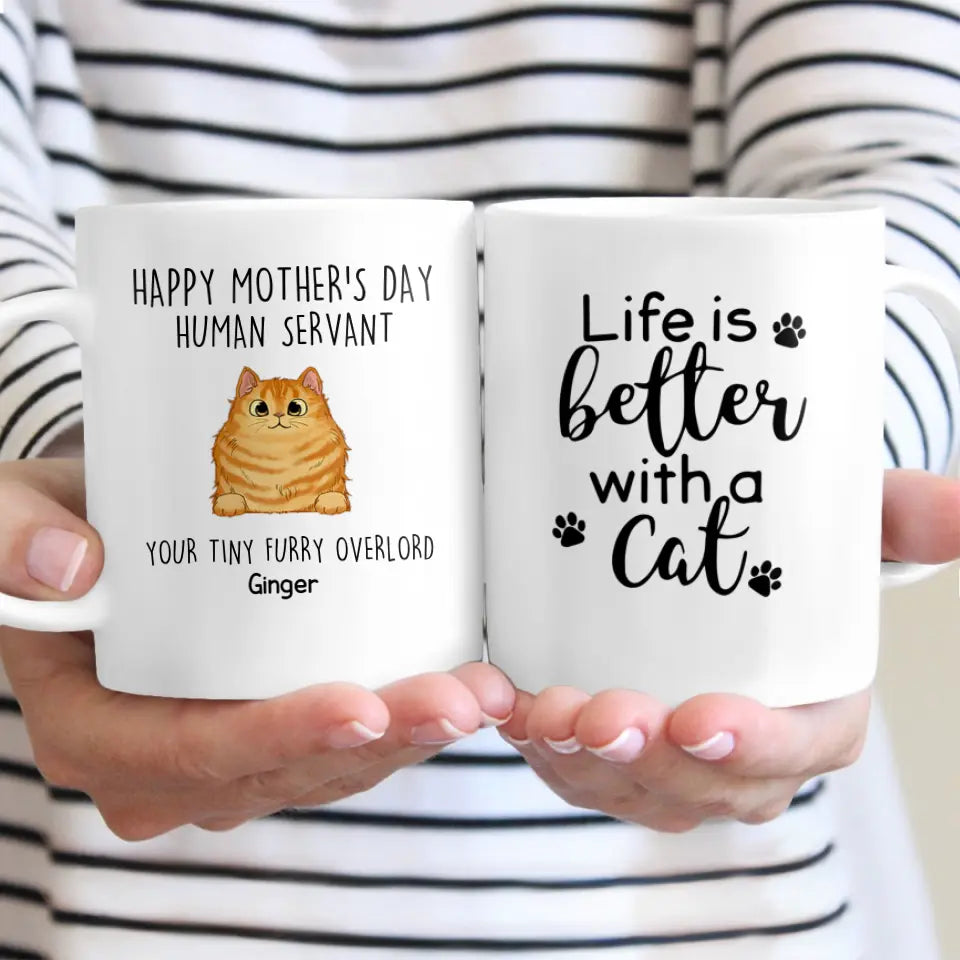 Happy Mother's Day Cat Mom Personalized Coffee Mug