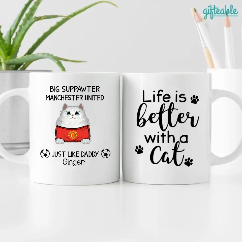 Big Suppawter Premier League Football Club Cat Personalized Coffee Mug