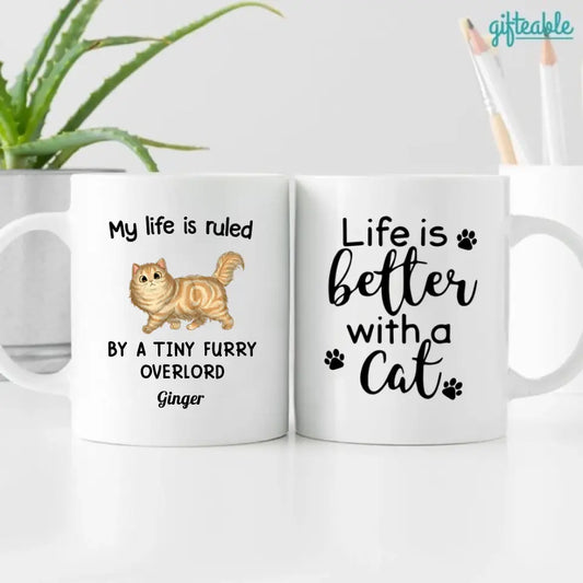 My Life Is Ruled By Cats Personalized Coffee Mug