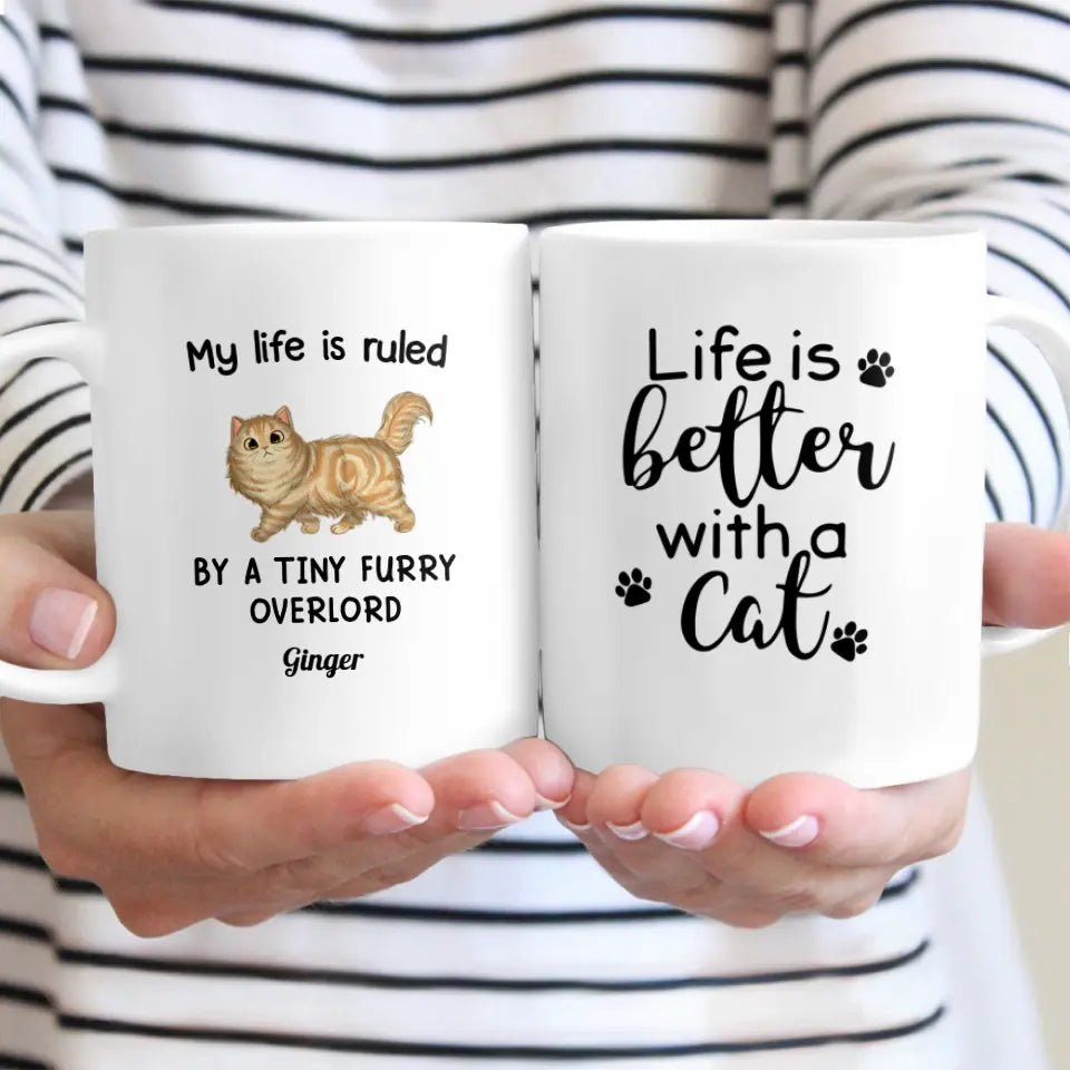 My Life Is Ruled By Cats Personalized Coffee Mug