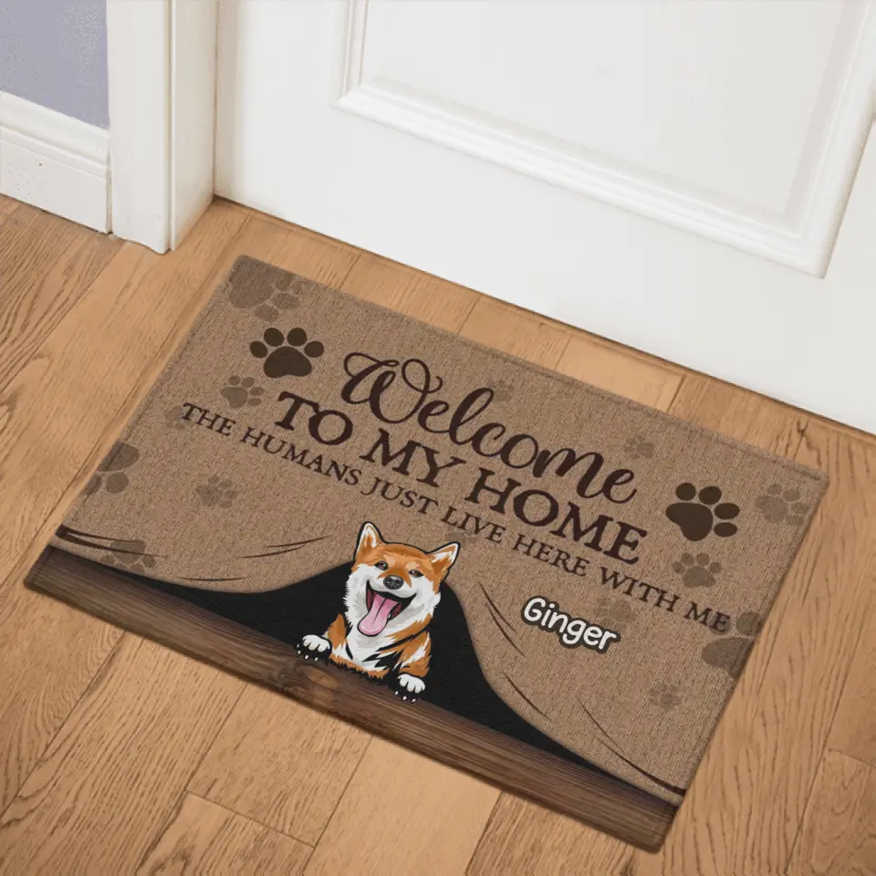 Welcome To Our Home Dog And Cat Personalized Doormat