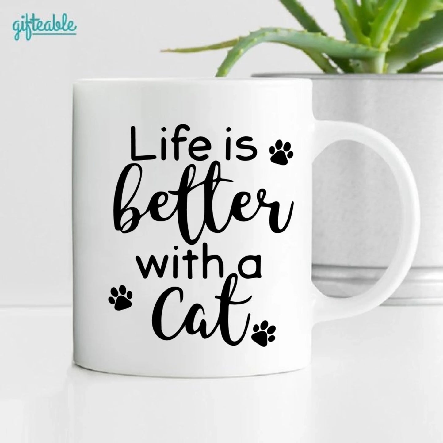 Fluffy Cat Will Be Watching You Personalized Coffee Mug