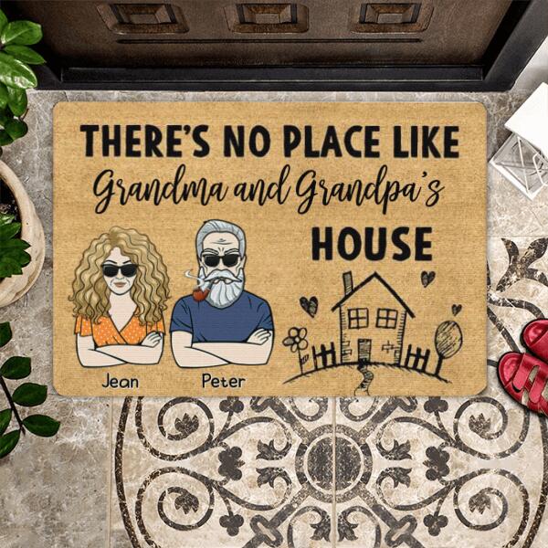 No Place Like Grandpa Grandma Personalized Doormat