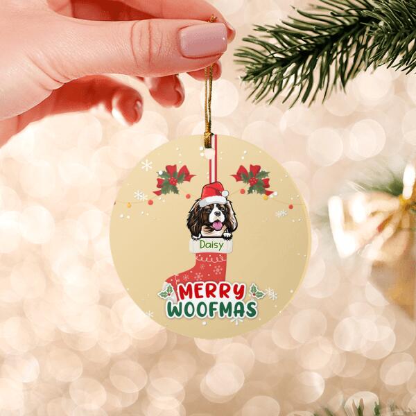 Merry Woofmas Personalized Ceremic Ornament