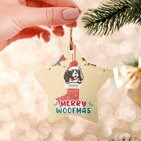 Merry Woofmas Personalized Ceremic Ornament