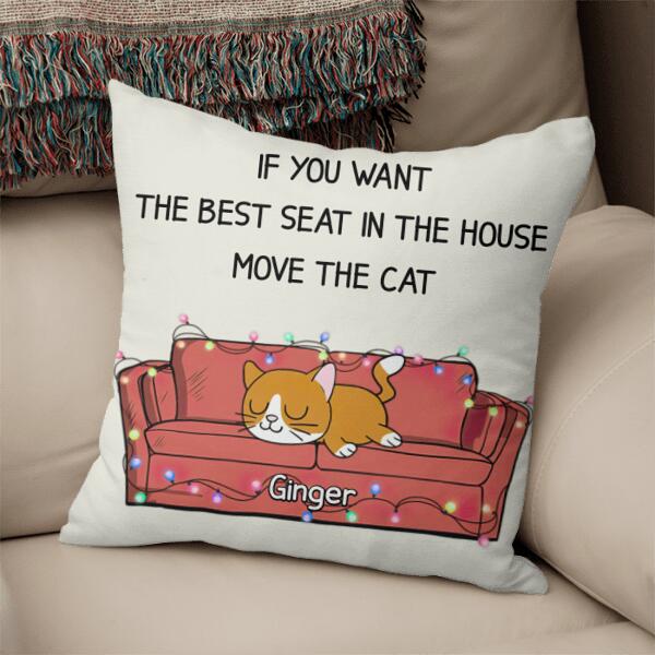 Sofa Lying Cat Personalized Pillow Cover