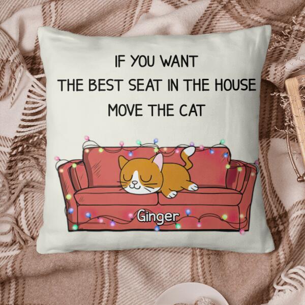 Sofa Lying Cat Personalized Pillow Cover