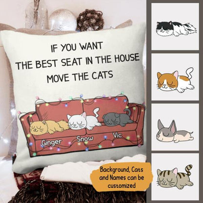 Sofa Lying Cat Personalized Pillow Cover