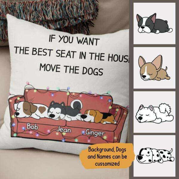 Sofa Lying Dog Personalized Pillow Cover