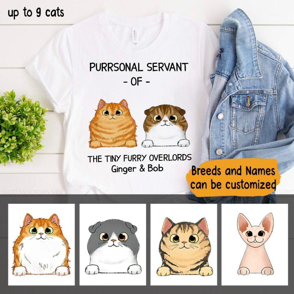 Purrsonal Servant Of Cats Personalized Shirt