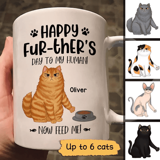 Happy Further‘s Day Angry Cats Personalized Coffee Mug