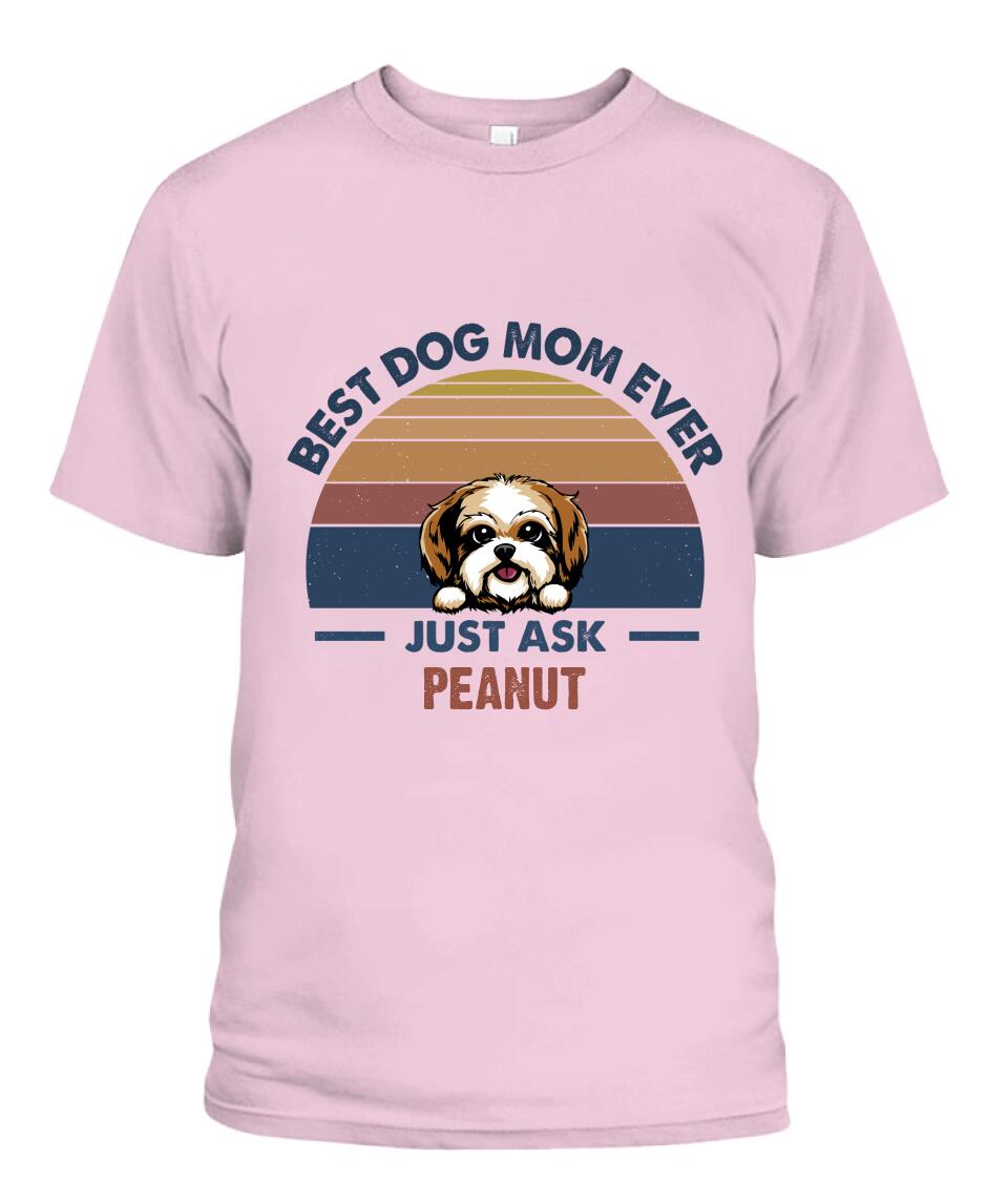 Best Dog Mom Personalized Shirt - Dogs and Names can be customized