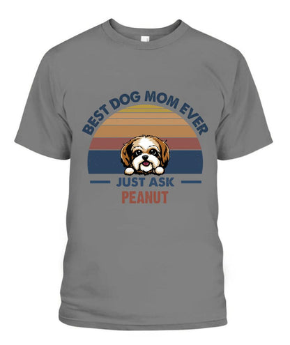 Best Dog Mom Personalized Shirt - Dogs and Names can be customized