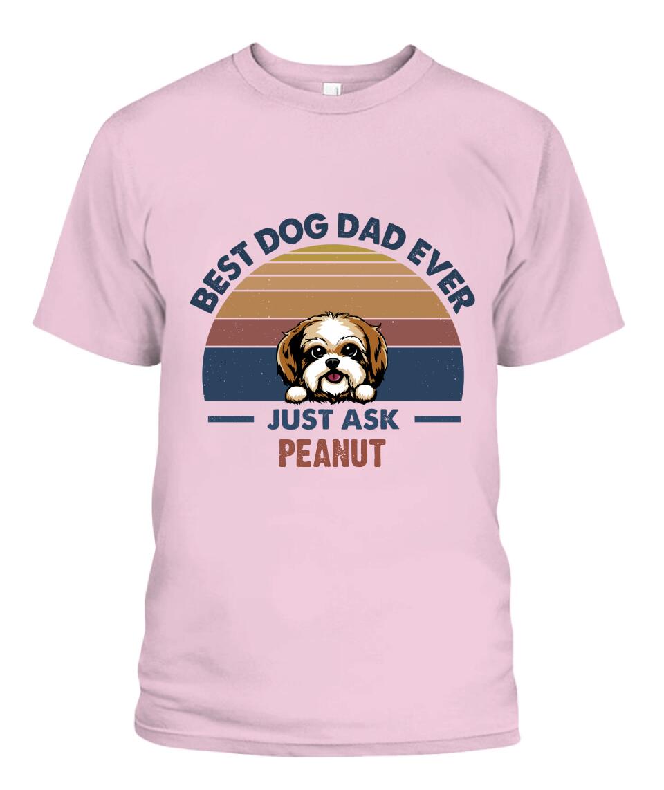 Best Dog Dad Personalized Shirt - Dogs and Names can be customized