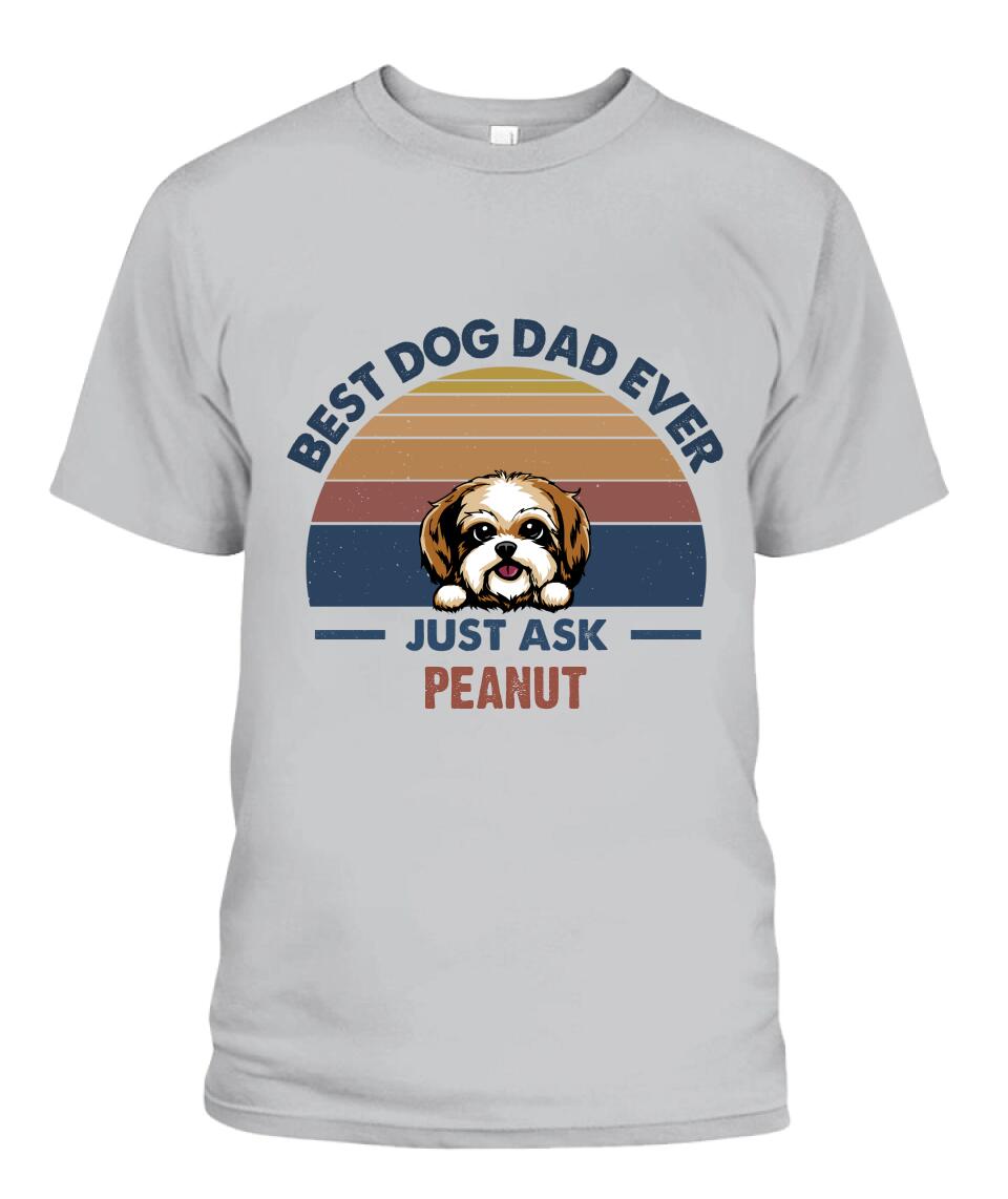 Best Dog Dad Personalized Shirt - Dogs and Names can be customized