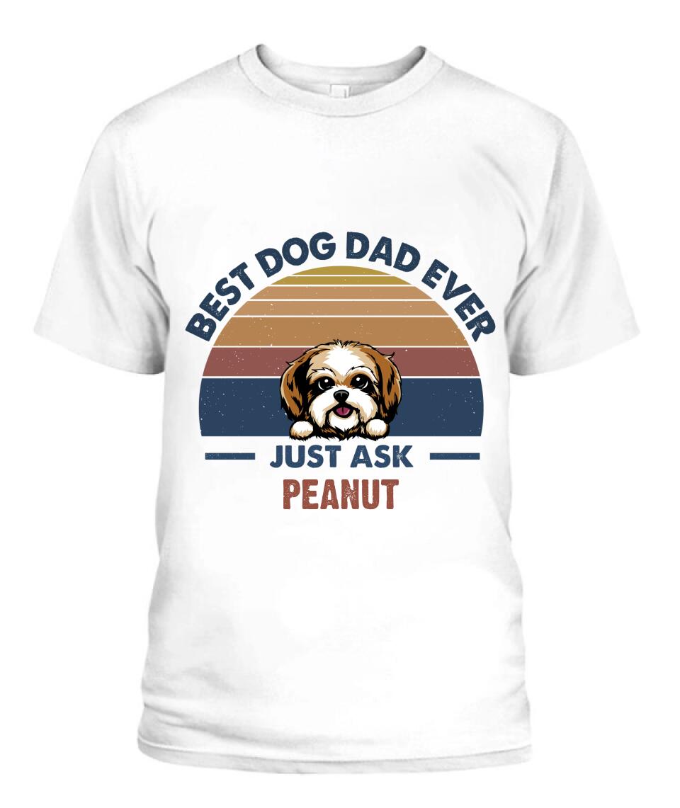 Best Dog Dad Personalized Shirt - Dogs and Names can be customized